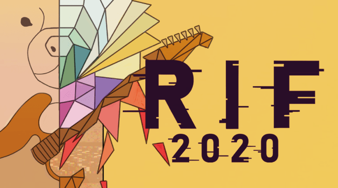 A banner of Rock & Indie Festival (RIF), an upcoming digital music event in Singapore.