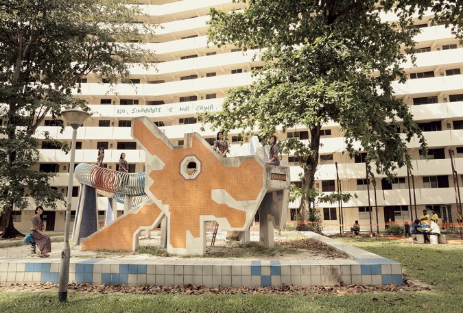 An image of the iconic Singaporean Dragon Playground by John Clang