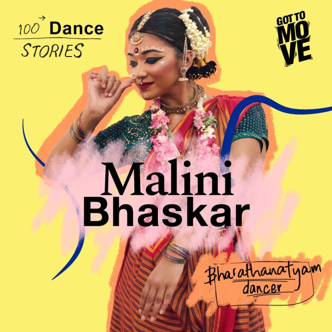 An image of of Singapore's Got To Move 2021, featuring veteran Bharathanatyam dancer, Malini Bhaskar.