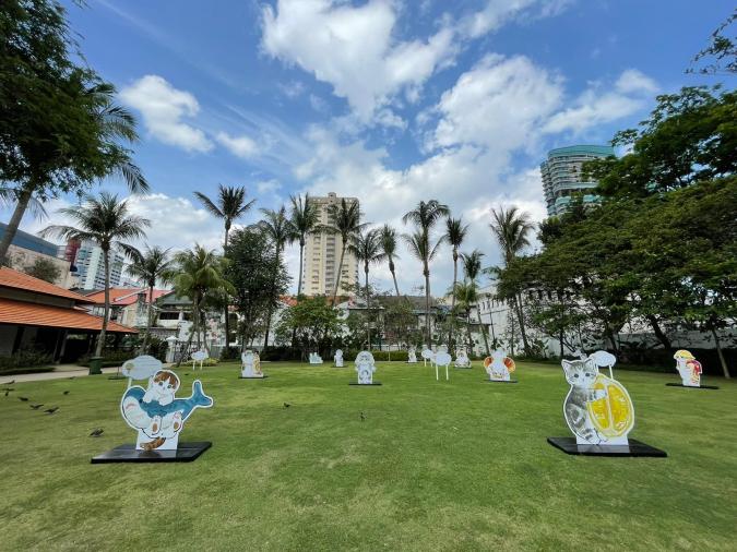 Malay Heritage Centre collaborated with Japanese artist Juno for Paw-verbs on the Lawn, an cat-themed installation that's both cute and educational! 