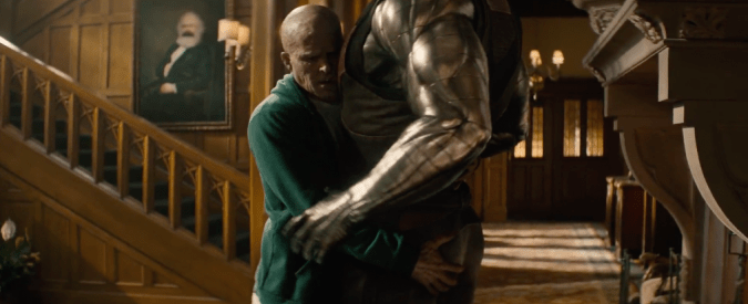 Screenshot of Deadpool hugging Colossus, whom he has repeatedly expressed interest in through Deadpool 2.