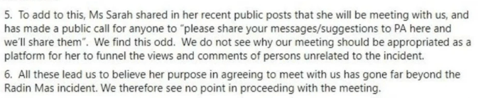 A screenshot from PA's Facebook status on 14 June.